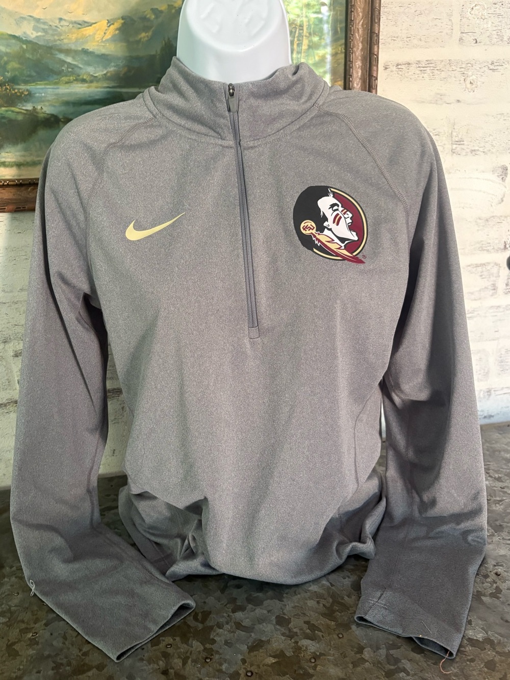 Nike Florida State Seminoles Dri-FIT 1/4-zip pullover with thumb holes